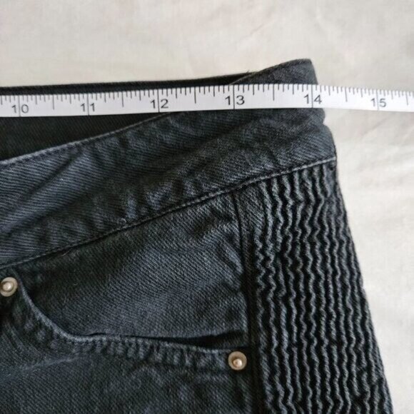 Isabel Marant Etoile Jeans Women 4 Black 1501 Straight Cropped Goth FLAW No Lace - Picture 5 of 16